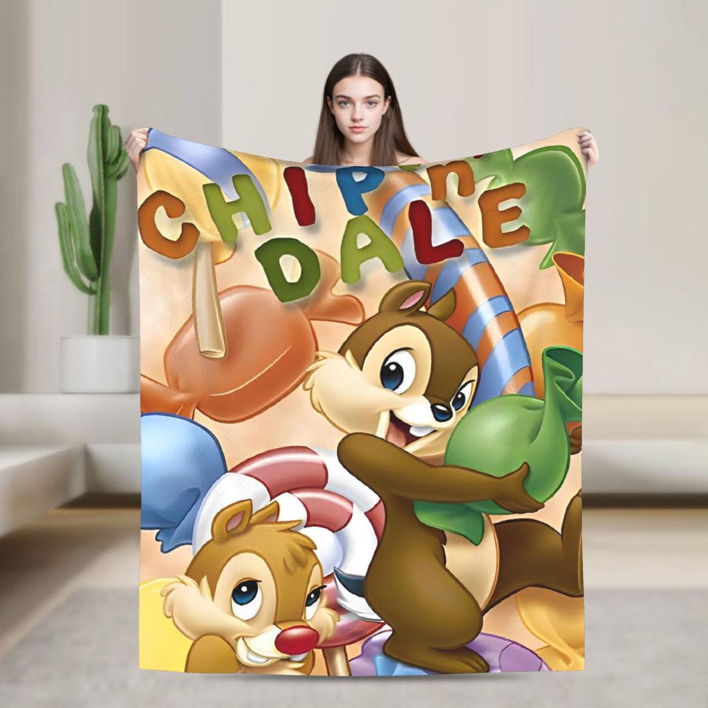 Chip 'n' Dale And Friends Wool Blankets Cartoon Customized Throw Blanket for Home 200x150cm Plush Thin Quilt