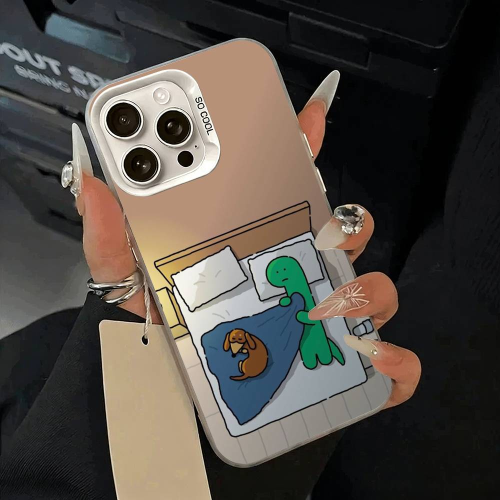 Cute- Jogu-mans D-Dinosaurs Phone Case For iPhone 17,16,15,14,13,12,11 Plus,Pro Max,XS,white silver phone case