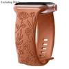 Браслет с гравировкой цветочных узоров для Apple Watch серий 11 10 42 46мм 45-44- 40-38мм Женский ремешок для IWatch Ultra 3/2 49мм 9-8-7-6