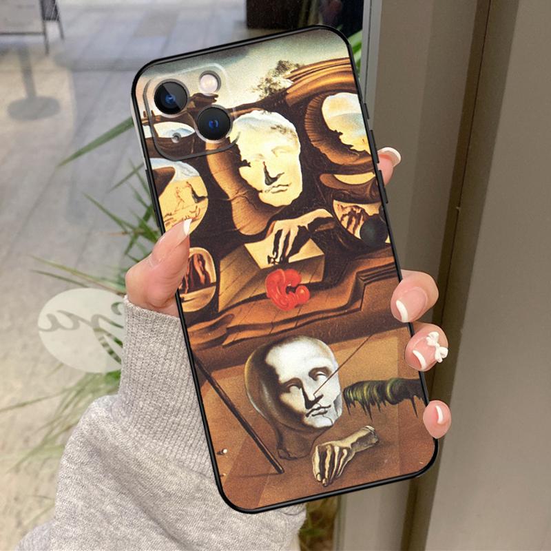 Чехол для телефона с картиной Сальвадора Дали для iPhone 16 Pro Max 14 11 12 13 15 Pro Max Mini XR 16e 15 16 Plus Задняя крышка