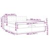 VidaXL Cadre de lit ottoman et matelas gris clair 200x200cm tissu 3312499