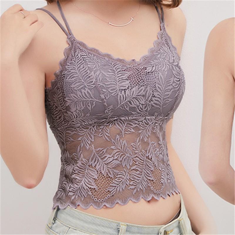 Сексуальный женский кружевной жилет без рукавов, бюстгальтер с вырезами, с подкладкой, топы, нижнее белье, женский бралетт