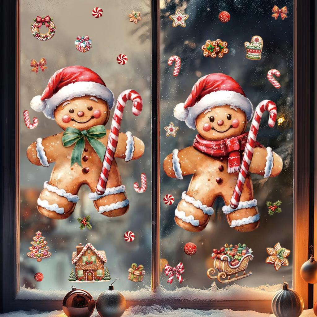 Съемные статические наклейки на окна - Многоразовые наклейки на окна без остатка для сезонного и делового декора