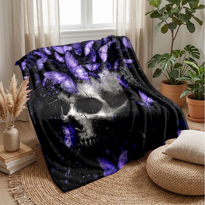 Pink Sweater Reading with Butterflies Theme blanket Lightweight Warm Flannel Blanket Decorative Throw Blanket for Home Decoration
