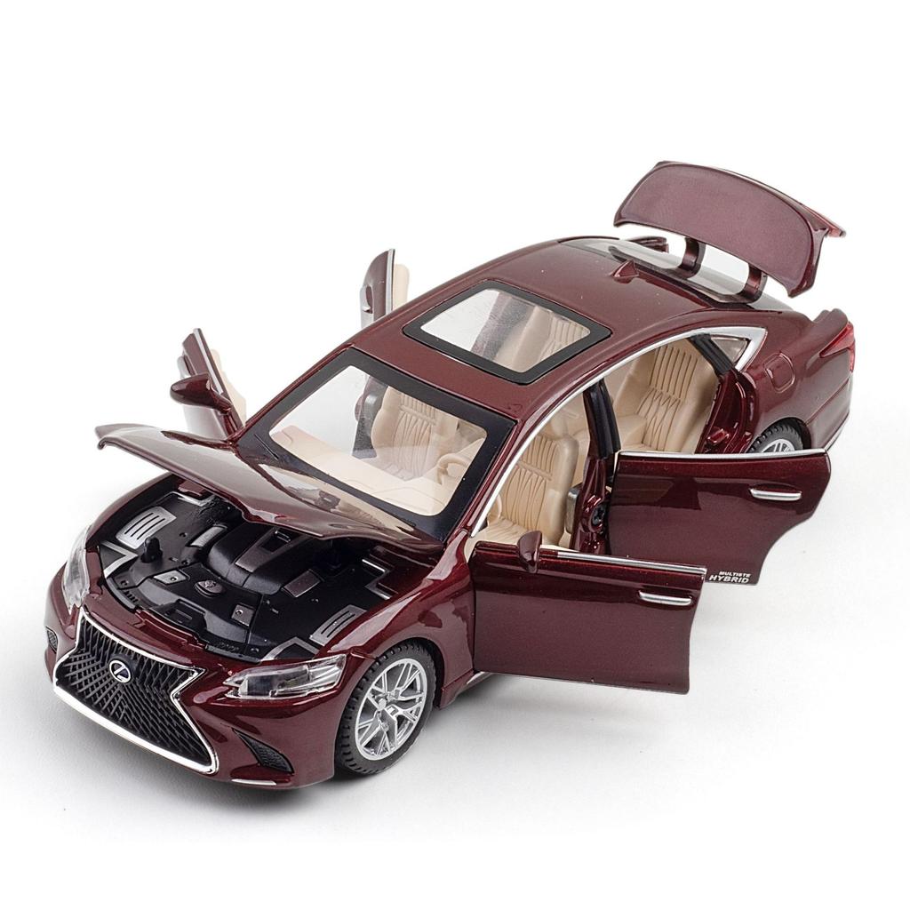 Toyota Lexus LS500H Лимузин Симуляция Литой и Игрушечный Транспорт Звуки и Свет Инерционная Машина 1:32 Подарки из сплава для детей