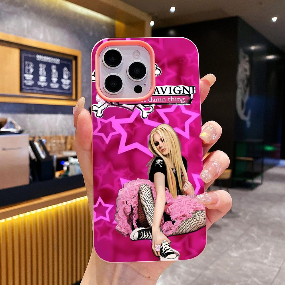 Чехол для мобильного телефона Avril Lavigne Jelly с двойным слоем, розовый, для iPhone 17 16 15 14 13 12 11 Air Pro Max Plus, защитный