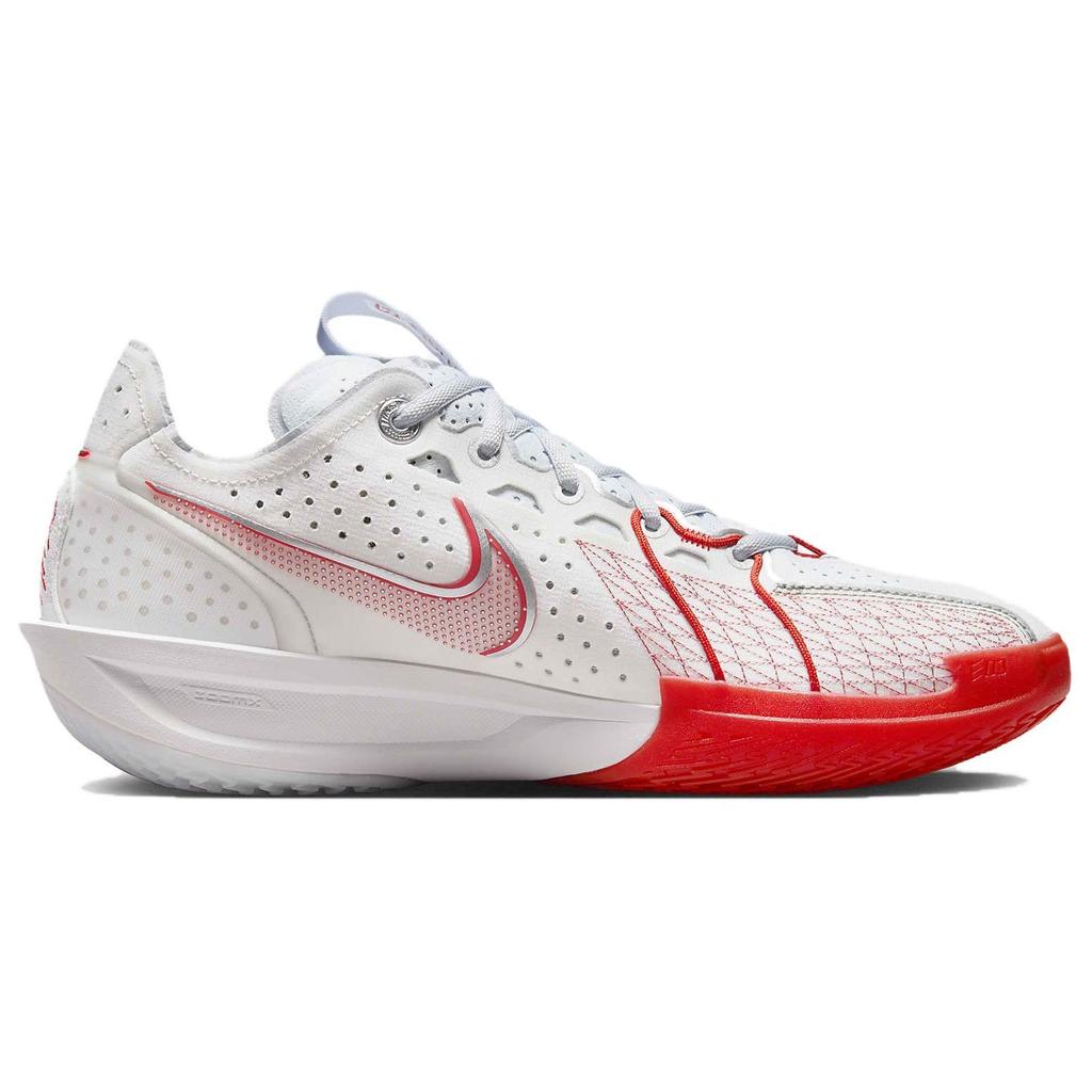 Nike Air Zoom GT Cut 3 White Picante Red Unisex Sneakers Summit-White Black Football-Grey DV2913-101