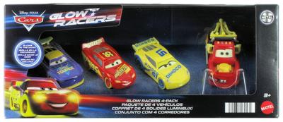 Disney Машинки Glow Racer 4 шт. Молния Маккуин Мэтр Круз Рамирес Виниловый парик Уилл Раш #76