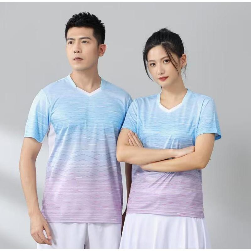 Quick-Dry Badminton Shirt Men Women Kids Students Lightweight Sport Top Breathable Training Tee