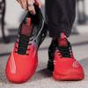 Мужские красные спортивные баскетбольные кроссовки в уличном стиле для бега, кроссовки для студентов, большие размеры для бега