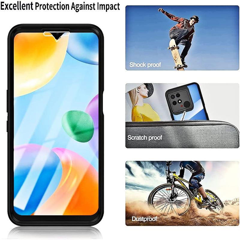 360 Degree Full Body Protect Colorful Armor Phone Case Cover for Realme 7 8 9i 8i 9 Pro+ 5G XIAOMI 12T Pro 10 11 Lite Redmi 10C Note 9 10 11 Pro+ 4G