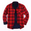 Американский размер Мужская рубашка с длинным рукавом Осень Зима Теплая Плюс Флис Утолщенная Клетка Большой размер Мода Не требующая глажки