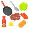 8pcs Montessori Simulation Kitchen Toys Bread Hot Dog Children Toys DIY Cookware Game Set