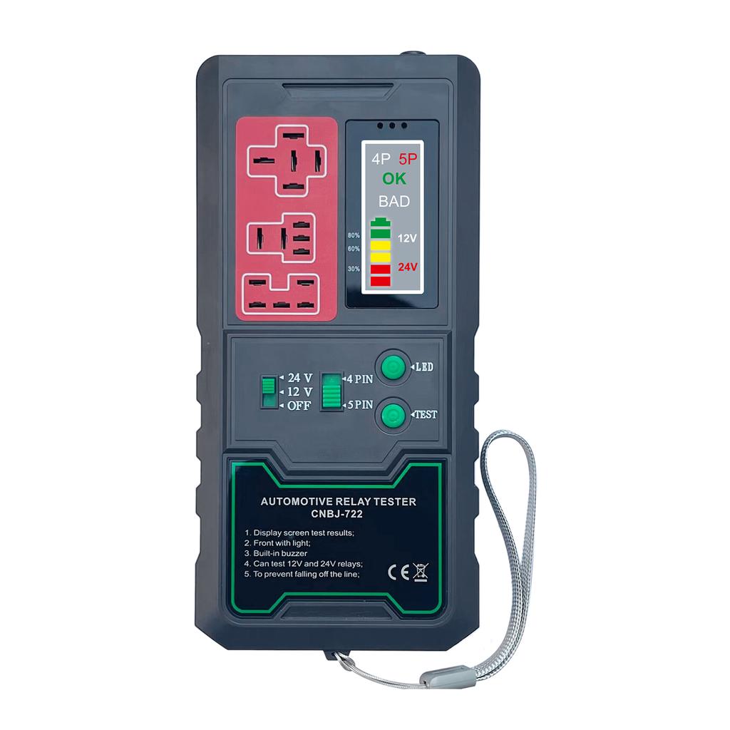 12V 24V Automotive Electronic Relay Tester Car Battery Checker LED Indicator Light Car Relay Tester