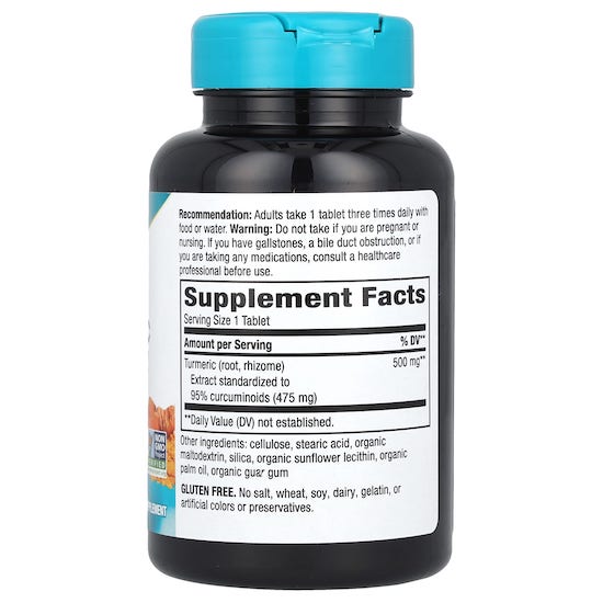 Nature's Way- Turmeric, Premium Extract, 500 mg, 120 Vegan Tablets