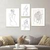 Sexy Female Body Art Poster Print Naked Nude Canvas Line Drawing Prints Abstract Woman Wall Art Painting Pictures Bedroom Decor