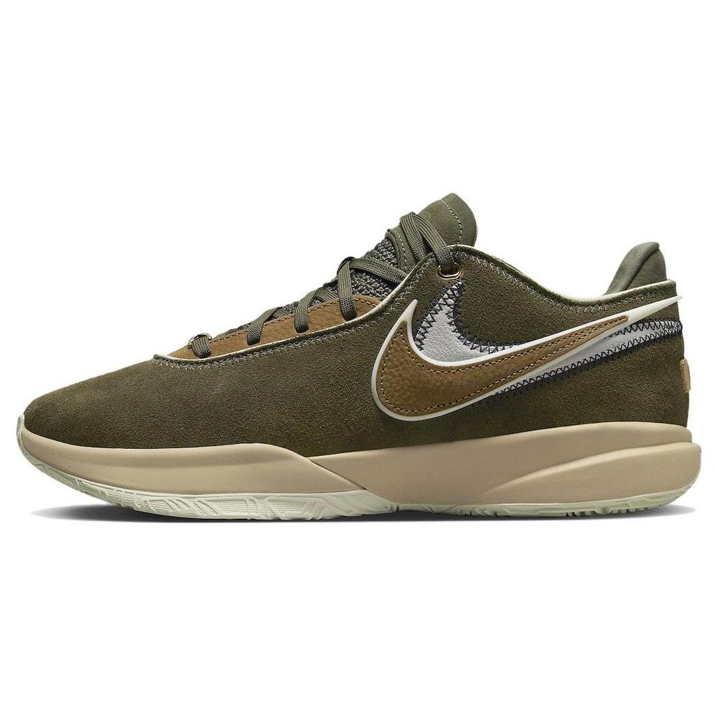 Nike LeBron 20 Olive Green Men Sneakers Multi-Color DV1193-901