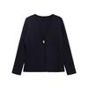 Kaslead New Women clothes Western Style Fashion Simple V-neck Long sleeve Knitted Outerwear 4192005 712
