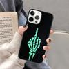 Чехол для телефона «Скелет средний палец» для iPhone 16 15 SE2020 6 7 8 Plus для Apple 13 11 12 14 Mini Pro Max Cover coque Shell