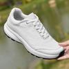 Genuine Leather Men's Casual Shoes Leisure Walk Sneakers Stylish Low-Top Lace-Up Shoes for Daily Wear Treking Footwear Trainers