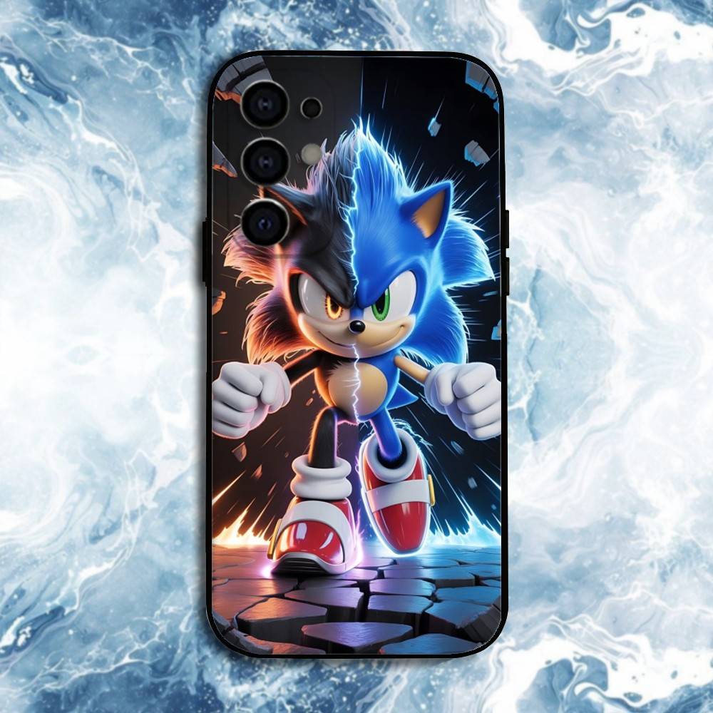 Чехол для телефона S-Sonic Еж Соник Для Samsung S25,S24,S21,S22,S23,S30,Ultra,S20,Plus,Fe,Lite Черный Корпус