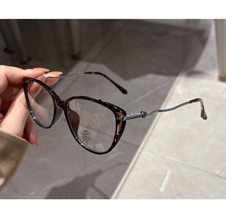 Элегантная женская оправа для очков «кошачий глаз»-бабочка - Цветочная, Большая, Стройнящая, Защита от синего света, Очки без диоптрий