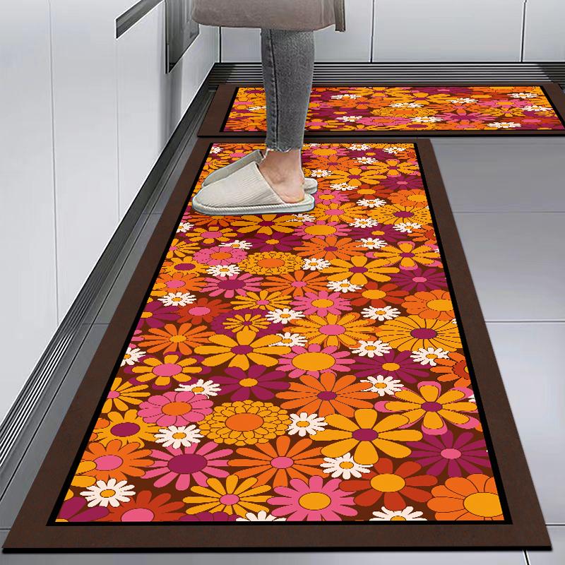 Household Diatom Mud Special Kitchen Floor Mat Blue Floor Mat Kitchen Nonslip And Dirtresistant Foot Mat Oilproof And Waterproof Floor Mat