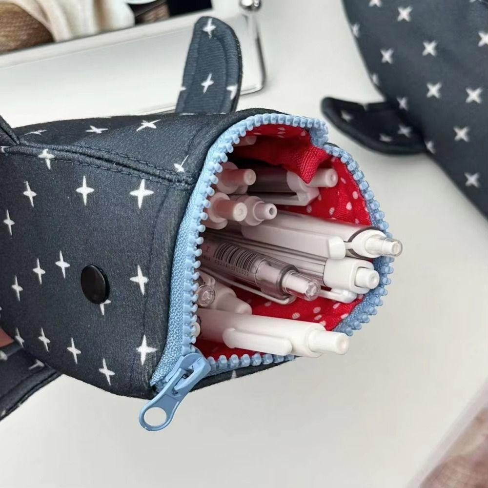 Large Capacity Pencil Pouch Lightweight Pencil Holder Animal Stationery Pouch Student Stationery