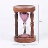 Wooden Pink Sand Timer Sand Glass Sand Clock for Gifting Collectibles for Home and Office Decor