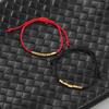 Copper Beads Black Red Color Buddhist Rope Tibetan Knots Wrist Jewelry Bangles Bracelet Accessories
