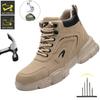 Safety Boots Men Work Sneakers Anti-smash Indestructible Shoes Steel Toe Protective Boots Anti-puncture Work Safety Footwear
