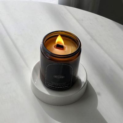 Корейское производство Jiri Mountain Natural Honey BeesWax Candle 90 г Подарочная свеча с деревянным фитилем