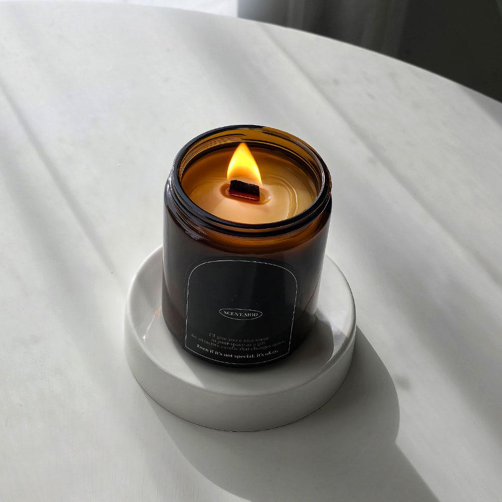 Корейское производство Jiri Mountain Natural Honey BeesWax Candle 90 г Подарочная свеча с деревянным фитилем