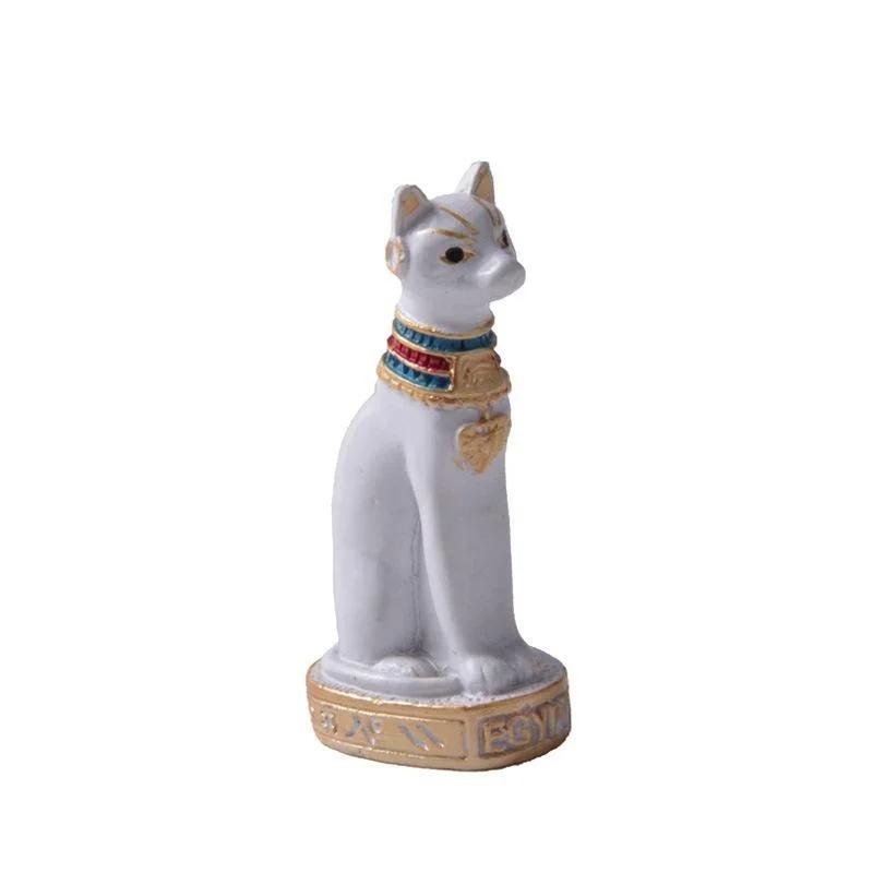 Статуэтка кошки, украшение, египетская статуэтка кошки, украшение, винтажная статуэтка богини-кошки, украшение для дома и сада, мини-животное