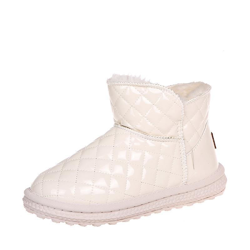 Женские зимние сапоги на плюшевой и утолщенной зимней толстой подошве, теплая женская хлопчатобумажная обувь со зимними ботинками