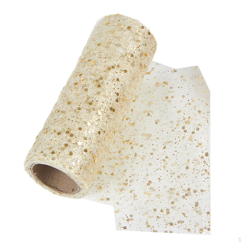 Блестящая тюлевая сетчатая лента 10 ярдов, новинка, легкая, с блестками для одежды