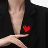 Брошь Pixel Love Унисекс Мультяшное Красное Сердце Металлическая Значок Модный Универсальный Одежда Рюкзак Шарф Аксессуары Брошь