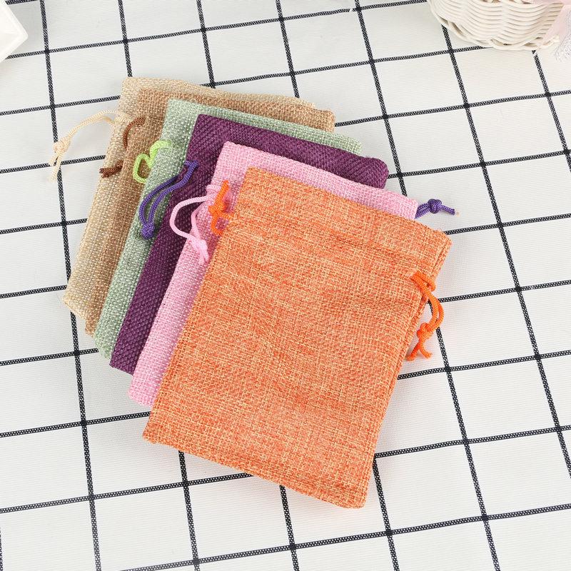 10 шт. 10X14 см джутовый подарочный мешочек ручной работы натуральный мешочек хлопок лен подарочная упаковочная сумка мешочек для хранения ювелирных изделий