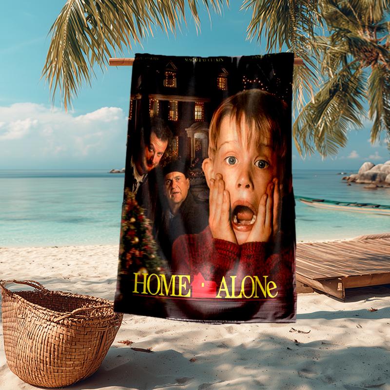 Ultra-Soft Beach Towel with Home Alone Theme,Ideal for Pool - Camping, Diving - Perfect Travel Essential, Vibrant Beach Towel.