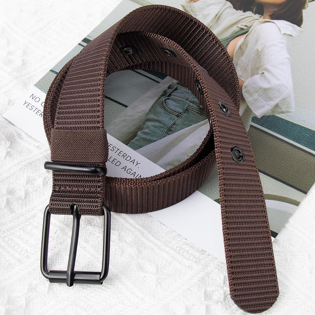 New Unisex Canvas Tactical Belt - No Metal Buckle, Woven Design, Ideal for Military Training.