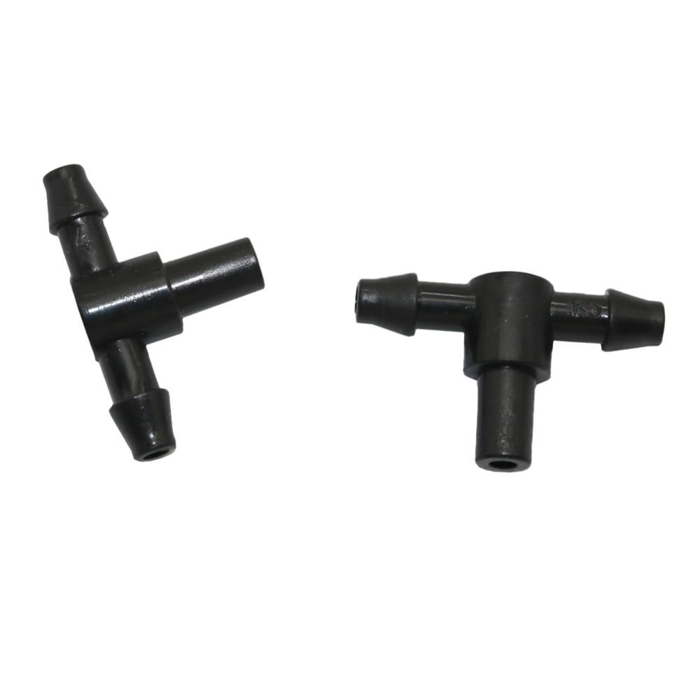 10 шт. Серая форсунка с тройником 4 мм / 7 мм для нанесения полива, распыляемого на растения, радиус распыления 0,6-0,9 м, высокое качество, распылитель