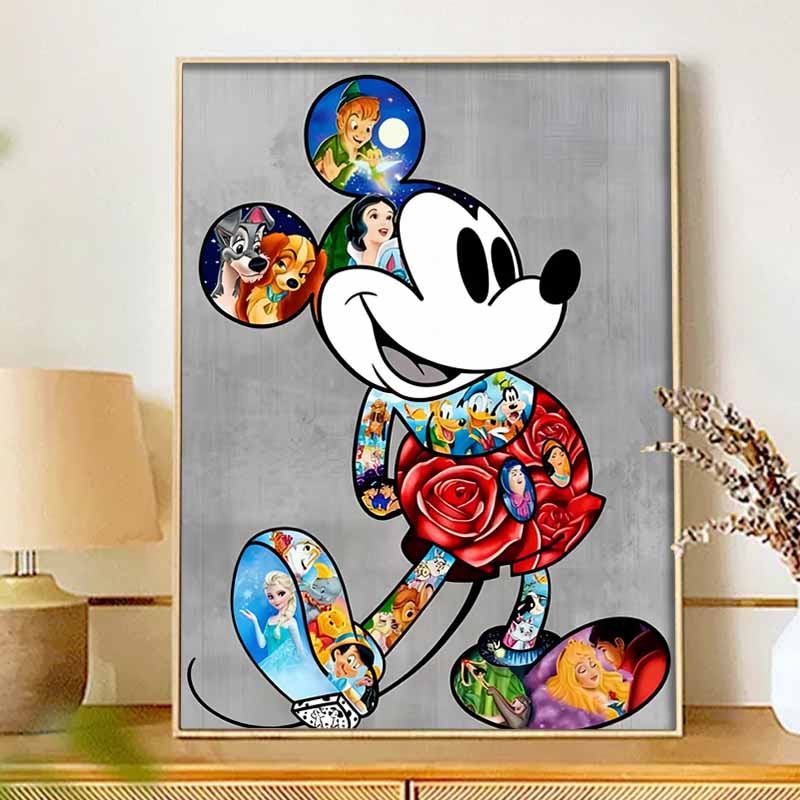 Disney Diamond Painting Set Classic Cartoon Home Decor Craft, Perfect Handmade DIY Gift Idea