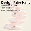 Valentine's Day Ballerina False Nails Wearable False Nail Waterproof Nail Tips  Girl