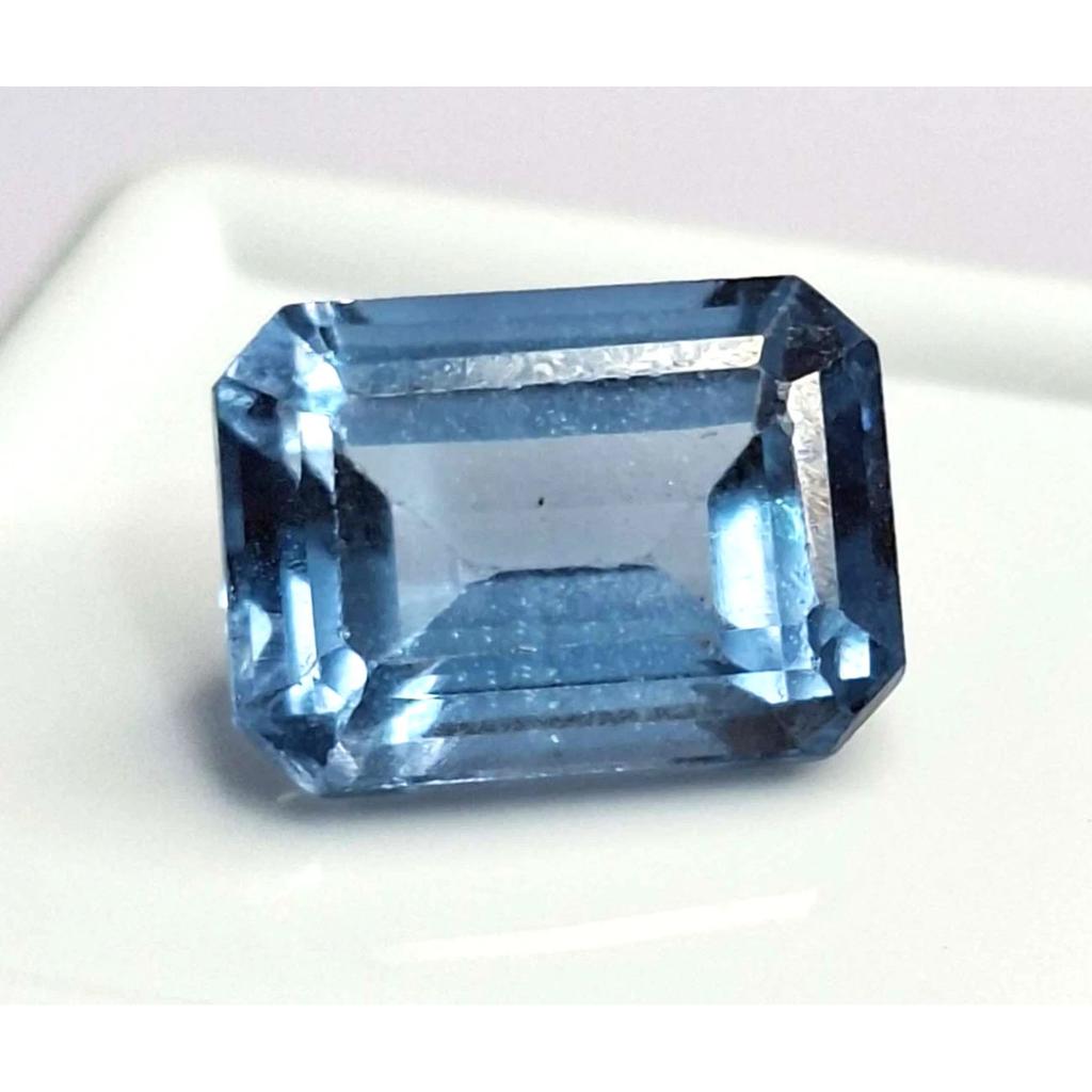 Sky Blue Aquamarine Natural 6-8 Ct Emerald Cut Beautiful Certified Gemstone