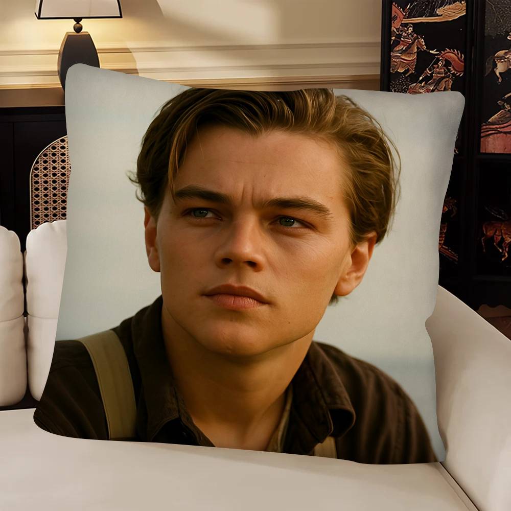 Actor LLeonardo DiCaprio Pillow Case Fashion Square Pillowcase Bedroom Sofa Room Ins Decoration Leisure