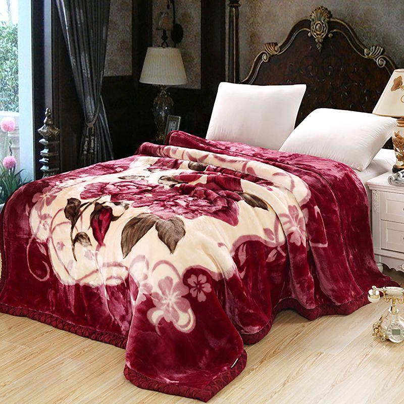 Роскошное качественное двухслойное норковое одеяло Raschel, 9,9 фунтов, королевский размер, пушистое, массивное, теплое, очень мягкое, весенне-зимнее, постельное одеяло