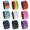 Multicolor Square Stud Faux Leather Bracelet - Punk Style