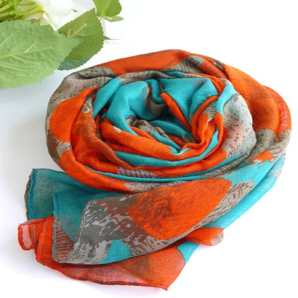 Elegant Women Long Warm Voile Shawl Scarves Wrap Printed Scarf