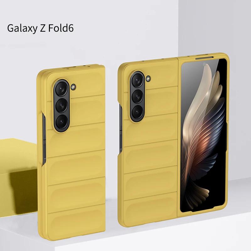 Комплект из 2 частей Samsung Galaxy Z Fold 3 4 5 6 7 Fold7 Fold6 Защитный противоударный чехол Защита от царапин Матовый нескользящий чехол с эффектом кожи