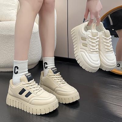 Весенние новые женские повседневные спортивные туфли на платформе в стиле инс для студенток, универсальные кеды YB